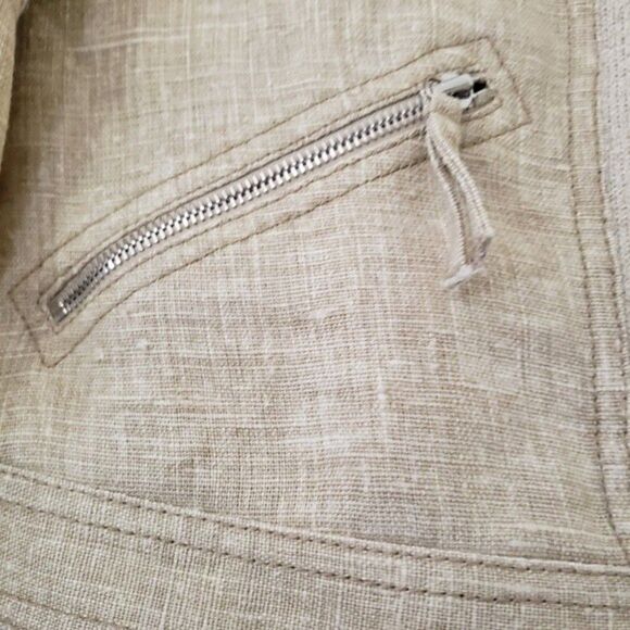 St. John Sport linen blend zip up jacket M - Picture 6 of 9